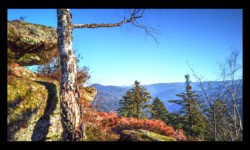 Roche des Druides. Vue vers Saussenrupt Roche des Druides