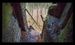 château du Ochsentein - Passage en haut de l'échelle château du Ochsentein