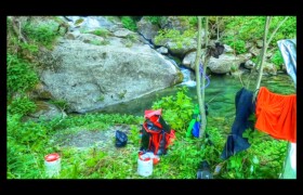 1er bivouac dans le lit du cours d'eau Bendola : 1er bivouac dans le lit du cours d'eau