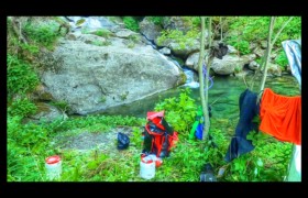 1er bivouac dans le lit du cours d'eau Bendola : 1er bivouac dans le lit du cours d'eau