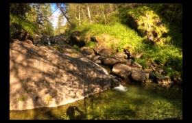 le ruisseau de Marta, emplacement du 1er bivouac dans la Bendola Bendola : le ruisseau de Marta