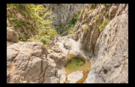 petite vasque dans la partie sèche Bendola : petite vasque dans la partie sèche
