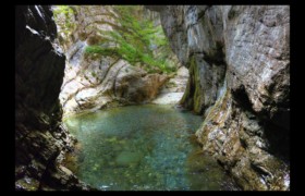 Départ après le bivouac 3. Vasque avant le toboggan de 20m Bendola : Départ après le bivouac 3