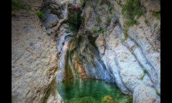 Rappel et vasque avant la C45m Bendola : Rappel et vasque avant la C45m