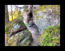 en arrivant à la grotte de la Belle Roche Saint Quirin - en arrivant à la grotte de la Belle Roche