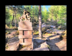 La Croix Guillaume site gallo-romain statue de Jupiter reconstituée Saint Quirin La Croix Guillaume site gallo-romain