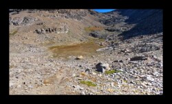 Vue d'ensemble de la montée vers la Mortice Montée vers la Mortice