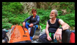 Pause déjeuner dans la partie sèche de la Bendola