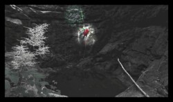 Rappel de nuit à la frontale