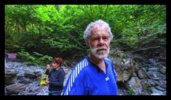 Le matin, au bivouac avant la cascade de 45m