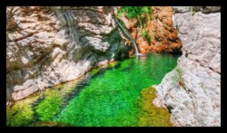 Bendola. La vasque de Franck au soleil.